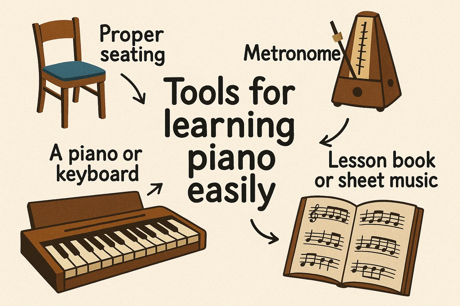 Tools for Learning Piano Easily