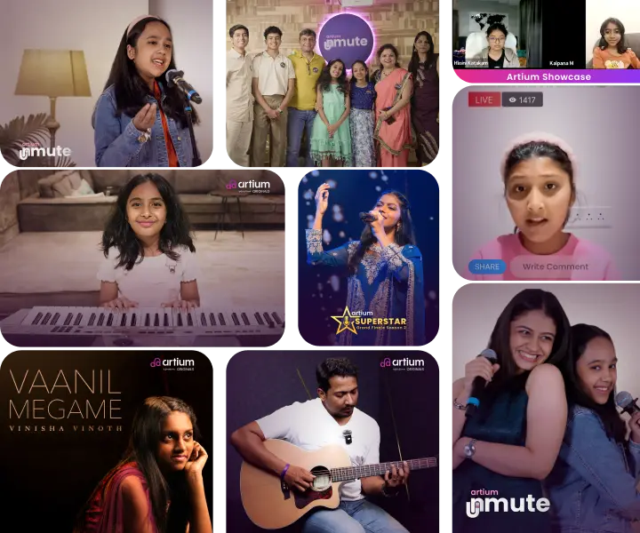 Artium Academy student performance opportunities — Artium Showcase, Superstar, unMute and Originals
