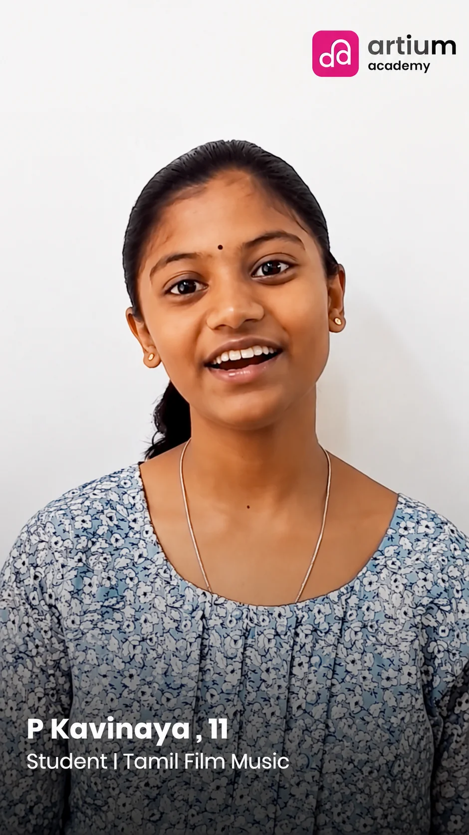 P Kavinaya, an Artium learner