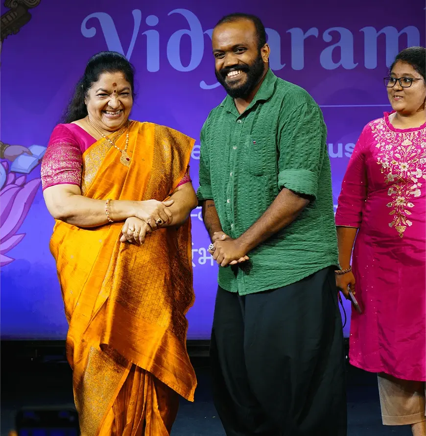 KS Chithra at the Artium Offline Centre in Alwarpet, Chennai
