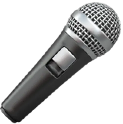 A handheld microphone